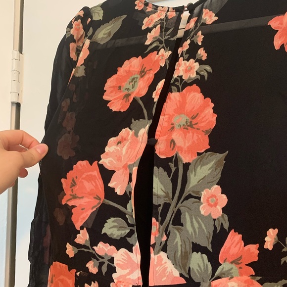 Reformation Luanne Midi in Louise Black Floral - Sz 2 - Picture 7 of 7